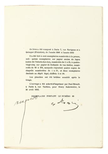 DERAIN, ANDRÉ; and MAX JACOB. Les Oeuvres Burlesques et Mystiques de Frère Matorel Mort au Couvent.